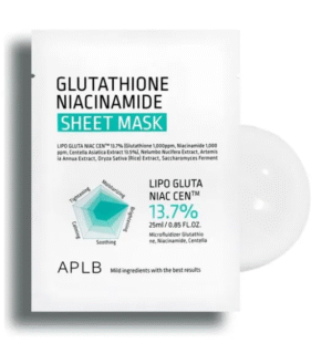 ksvnkjkk APLB - Glutathione Niacinamide Sheet Mask - Masque en tissu